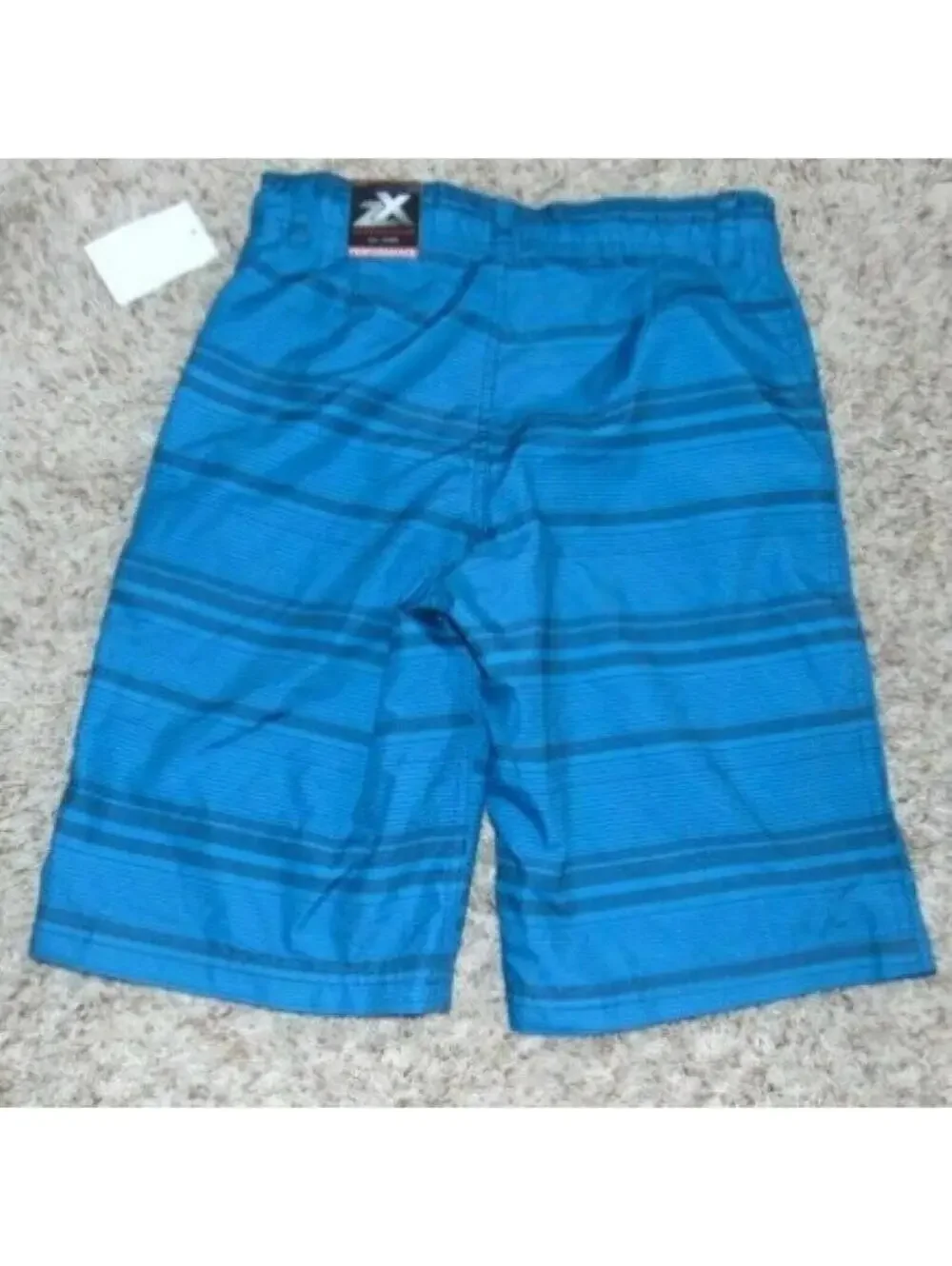 Boys Swim Beach Shorts 14/16 Zeroxposur Microfiber Blue Mesh Liner Adjust Waist